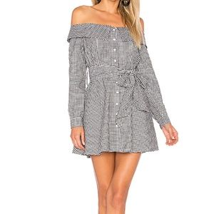 L'Academie Gingham Off the Should Dress Like New